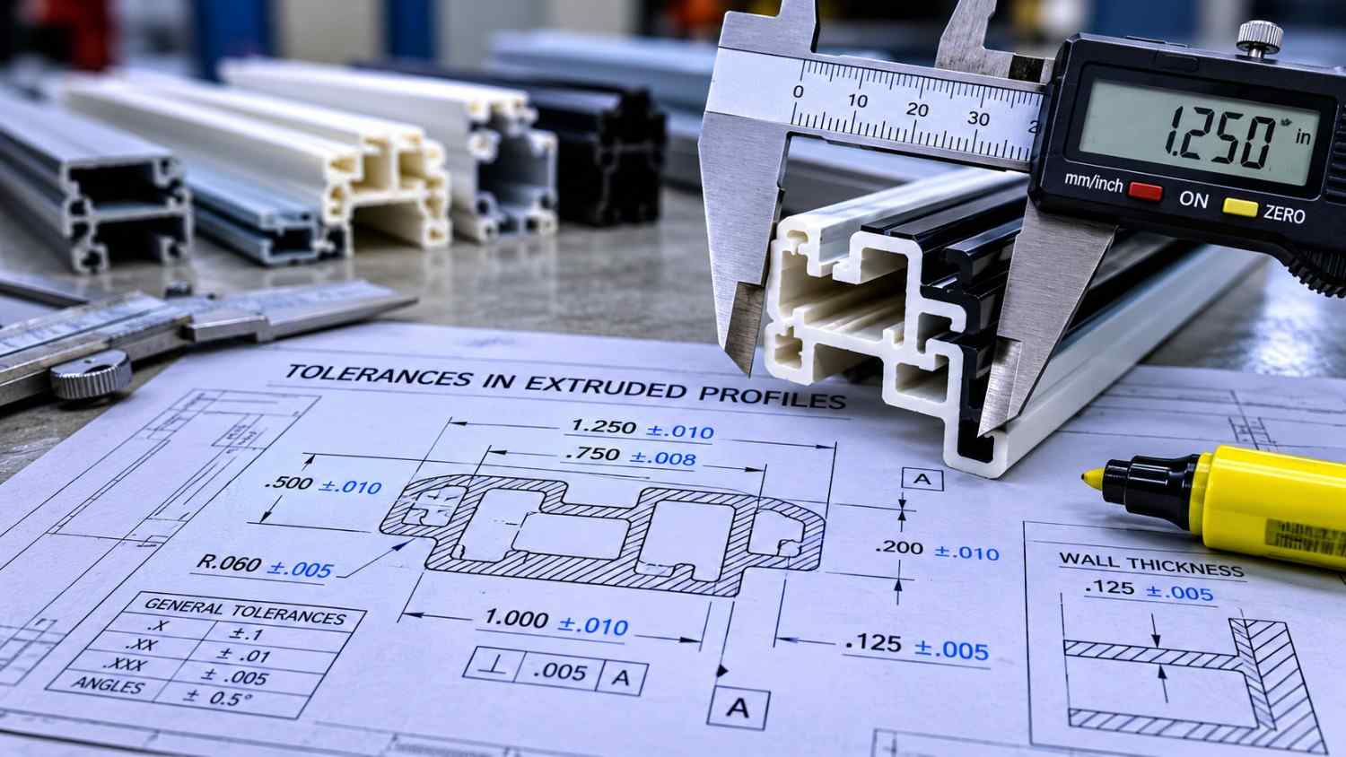 tolerances in extruded profiles